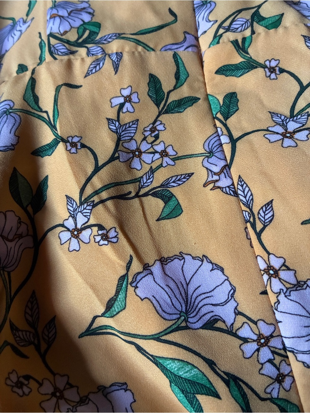 Rokoko Yellow Floral Ruffle Maxi Dress Split Leg Size Small Boho Summer - Picture 5 of 5